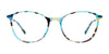 Takumi TK1267 Eyeglasses with Clip-on Sunglasses | Size 52 / Purple Mix Design