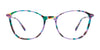 Takumi TK1267 Eyeglasses with Clip-on Sunglasses | Size 52 / Purple Mix Design