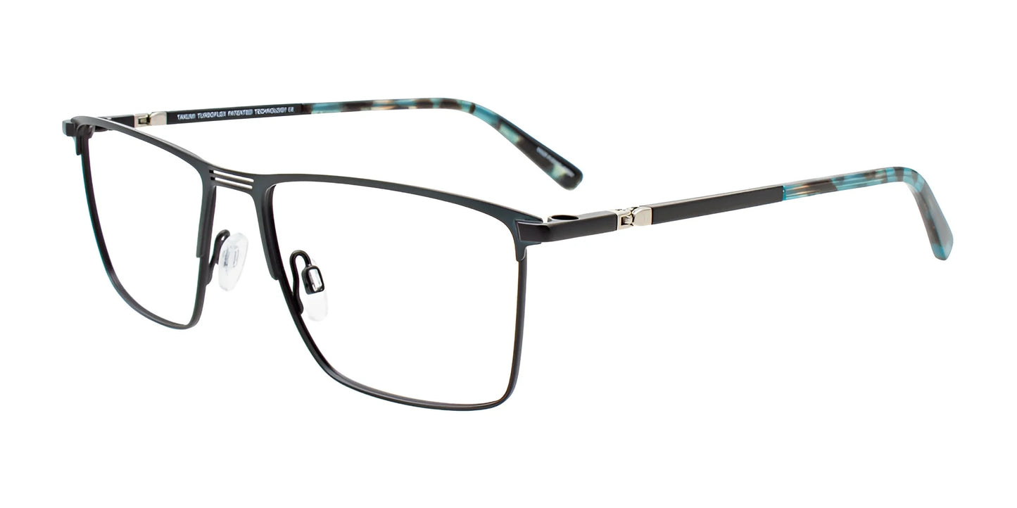 Takumi TK1268 Eyeglasses with Clip-on Sunglasses Green & Black