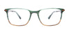 Takumi TK1269 Eyeglasses with Clip-on Sunglasses | Size 53 / Green & Brown