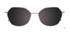Takumi TK1270 Eyeglasses with Clip-on Sunglasses | Size 48 / Lavender & Magenta Trim