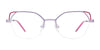 Takumi TK1270 Eyeglasses with Clip-on Sunglasses | Size 48 / Lavender & Magenta Trim