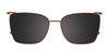 Takumi TK1271 Eyeglasses with Clip-on Sunglasses | Size 53 / Transparent Brown/Copper