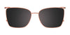 Takumi TK1271 Eyeglasses with Clip-on Sunglasses | Size 53 / Transparent Brown/Copper