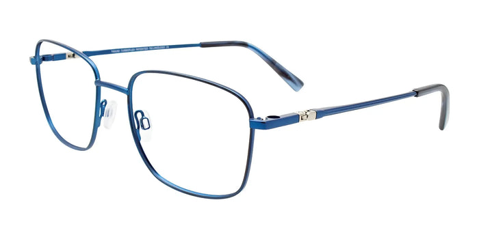 Takumi TK1272 Eyeglasses with Clip-on Sunglasses | Size 56 / Blue & Dark Brown