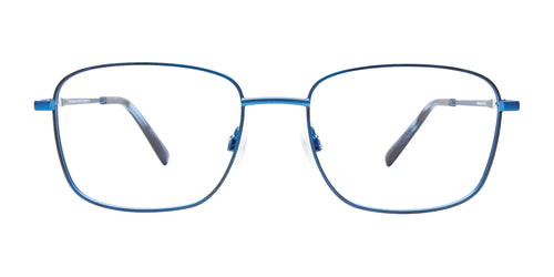 Takumi TK1272 Eyeglasses with Clip-on Sunglasses / Size 56 / Blue & Dark Brown