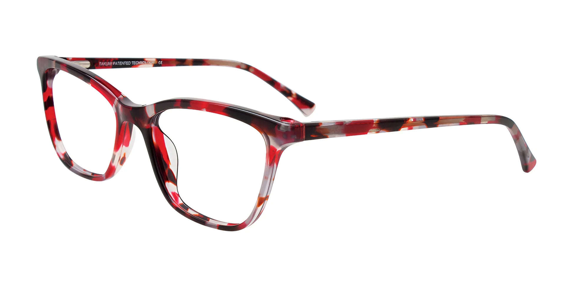 Takumi TK1274 Eyeglasses Transparent Red Tortoise