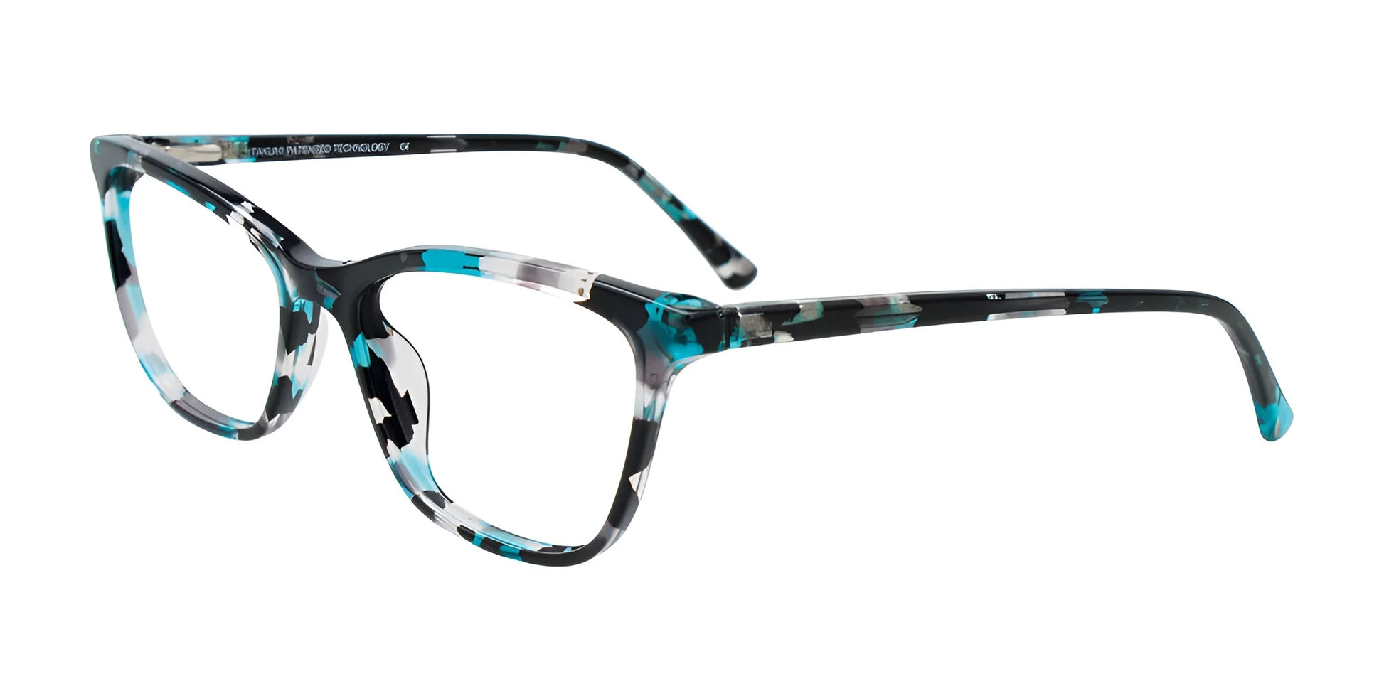 Takumi TK1274 Eyeglasses Transparent Cyan Tortoise