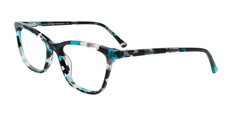 Takumi TK1274 Eyeglasses with Clip-on Sunglasses Transparent Cyan Tortoise