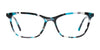 Takumi TK1274 Eyeglasses with Clip-on Sunglasses | Size 52 / Transparent Blue Tortoise
