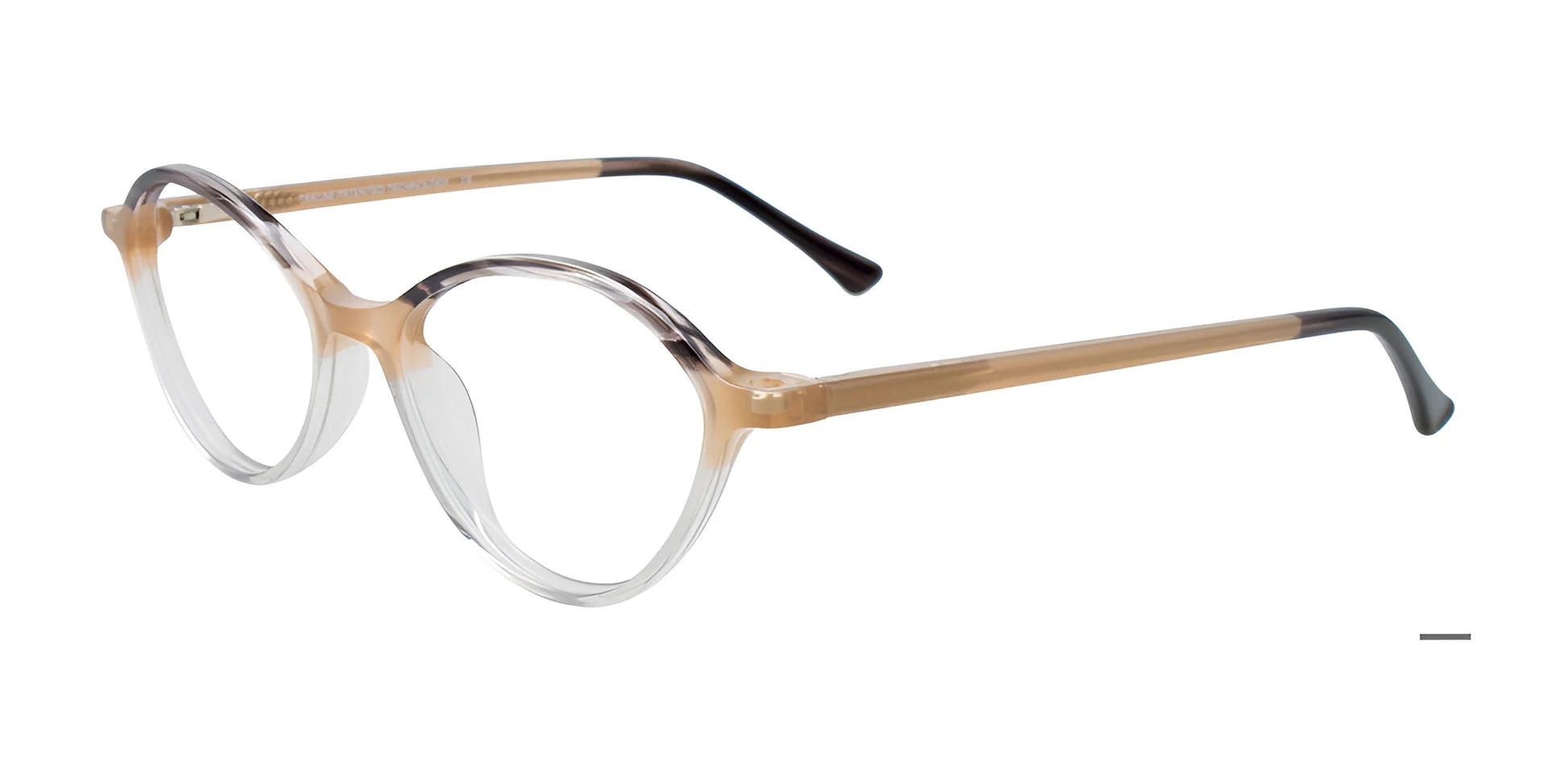 Takumi TK1275 Eyeglasses with Clip-on Sunglasses Dark Brown & Light Brown & Crystal