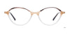 Takumi TK1275 Eyeglasses with Clip-on Sunglasses | Size 50 / Brown & Pink & Peach Crystal