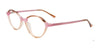 Takumi TK1275 Eyeglasses with Clip-on Sunglasses | Size 50 / Brown & Pink & Peach Crystal