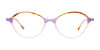 Takumi TK1275 Eyeglasses with Clip-on Sunglasses | Size 50 / Brown & Pink & Peach Crystal