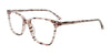Takumi TK1276 Eyeglasses with Clip-on Sunglasses | Size 55 / Pink & Brown Stripes