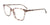 Takumi TK1276 Eyeglasses with Clip-on Sunglasses | Size 55 / Pink & Brown Stripes