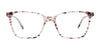 Takumi TK1276 Eyeglasses with Clip-on Sunglasses | Size 55 / Pink & Brown Stripes