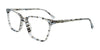 Takumi TK1276 Eyeglasses with Clip-on Sunglasses | Size 55 / Brown & Grey Stripes