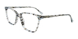 Takumi TK1276 Eyeglasses with Clip-on Sunglasses Brown & Grey Stripes