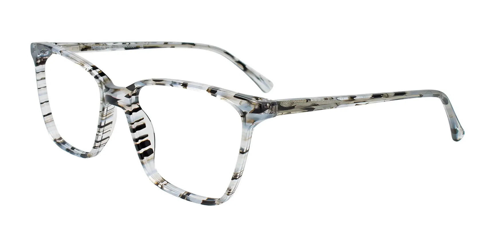 Takumi TK1276 Eyeglasses with Clip-on Sunglasses Brown & Grey Stripes