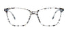 Takumi TK1276 Eyeglasses with Clip-on Sunglasses | Size 55 / Pink & Brown Stripes