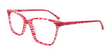 Takumi TK1276 Eyeglasses with Clip-on Sunglasses Red & Pink Stripes