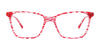 Takumi TK1276 Eyeglasses with Clip-on Sunglasses | Size 55 / Pink & Brown Stripes