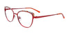 Takumi TK1278 Eyeglasses with Clip-on Sunglasses | Size 51 / Red & Red Mix Patterned Browline
