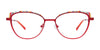 Takumi TK1278 Eyeglasses with Clip-on Sunglasses | Size 51 / Gold & Purple Mix Patterned Browline