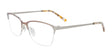 Takumi TK1279 Eyeglasses with Clip-on Sunglasses Satin Rose Gold & Shiny Silver