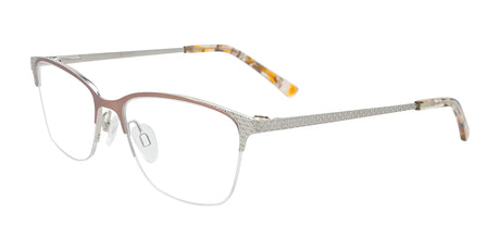 Takumi TK1279 Eyeglasses with Clip-on Sunglasses Satin Rose Gold & Shiny Silver