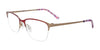Takumi TK1279 Eyeglasses with Clip-on Sunglasses | Size 49 / Satin Red & Shiny Gold