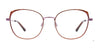 Takumi TK1280 Eyeglasses with Clip-on Sunglasses | Size 53 / Shiny Plum & Matt Brown