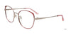 Takumi TK1280 Eyeglasses with Clip-on Sunglasses | Size 53 / Shiny Steel & Matt Rose