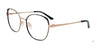 Takumi TK1280 Eyeglasses with Clip-on Sunglasses | Size 53 / Shiny Rose Gold & Matt Black