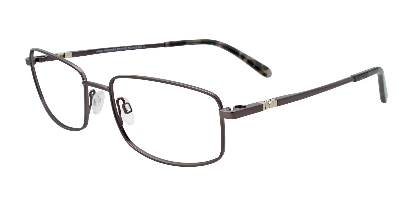 Takumi TK1281 Eyeglasses with Clip-on Sunglasses Satin Steel