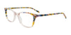 Takumi TK1282 Eyeglasses with Clip-on Sunglasses | Size 51 / Crystal Pink & Yellow Marble Mix