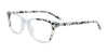 Takumi TK1282 Eyeglasses with Clip-on Sunglasses | Size 51 / Crystal & Black And White Marble Mix