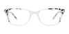 Takumi TK1282 Eyeglasses with Clip-on Sunglasses | Size 51 / Crystal & Black And White Marble Mix