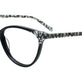 Black & Black Print Pattern On Crystal