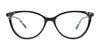 Takumi TK1283 Eyeglasses with Clip-on Sunglasses | Size 53 / Black & Black Print Pattern On Crystal