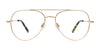 Takumi TK1284 Eyeglasses with Clip-on Sunglasses | Size 51 / Gold