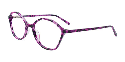 Takumi TK1286 Eyeglasses with Clip-on Sunglasses Marbled Crystal Purple
