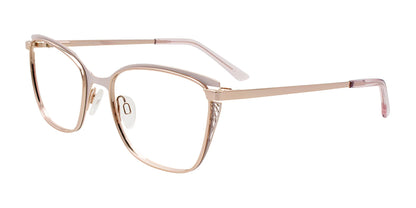 Takumi TK1288 Eyeglasses with Clip-on Sunglasses Pink & Shiny Gold