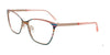 Takumi TK1289 Eyeglasses | Size 56 / Pink & Green Accent Colors & Stripes