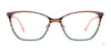 Takumi TK1289 Eyeglasses | Size 56 / Blue & Purple Accent Colors & Stripes