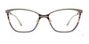 Takumi TK1289 Eyeglasses | Size 56 / Blue & Purple Accent Colors & Stripes