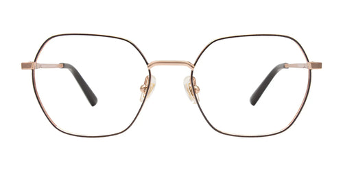 Takumi TK1290 Eyeglasses / Size 49 / Black & Pink Gold