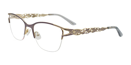 Takumi TK1291 Eyeglasses with Clip-on Sunglasses Steel & Soft Gold