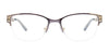 Takumi TK1291 Eyeglasses with Clip-on Sunglasses | Size 52 / Black & Pink Gold
